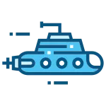 Submarine Underwater Sea Ship War SVG Icon